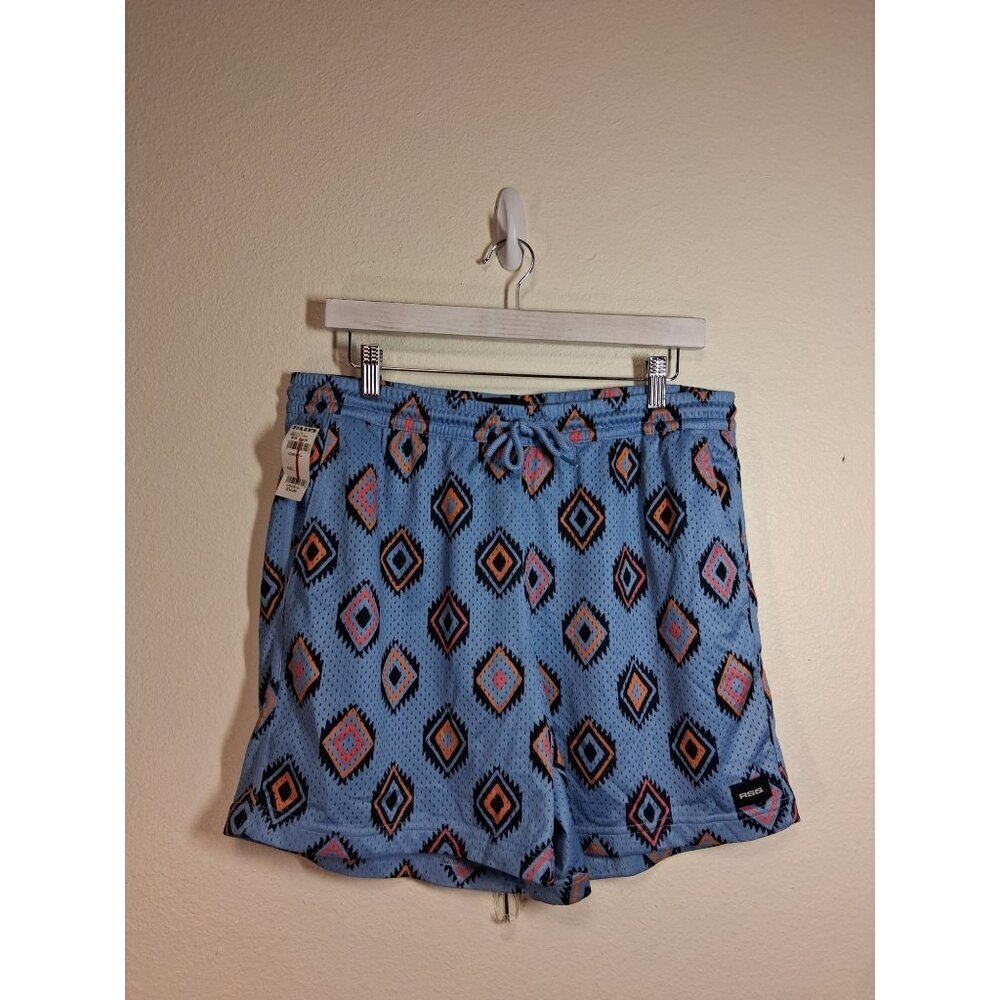 NWT RSQ Mesh Shorts Lined Athletic Workout Gym Basketball Blue Size Large